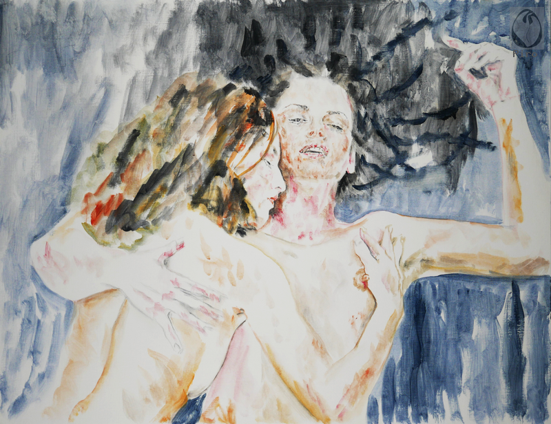 oil on paper - olio su carta di Piro
